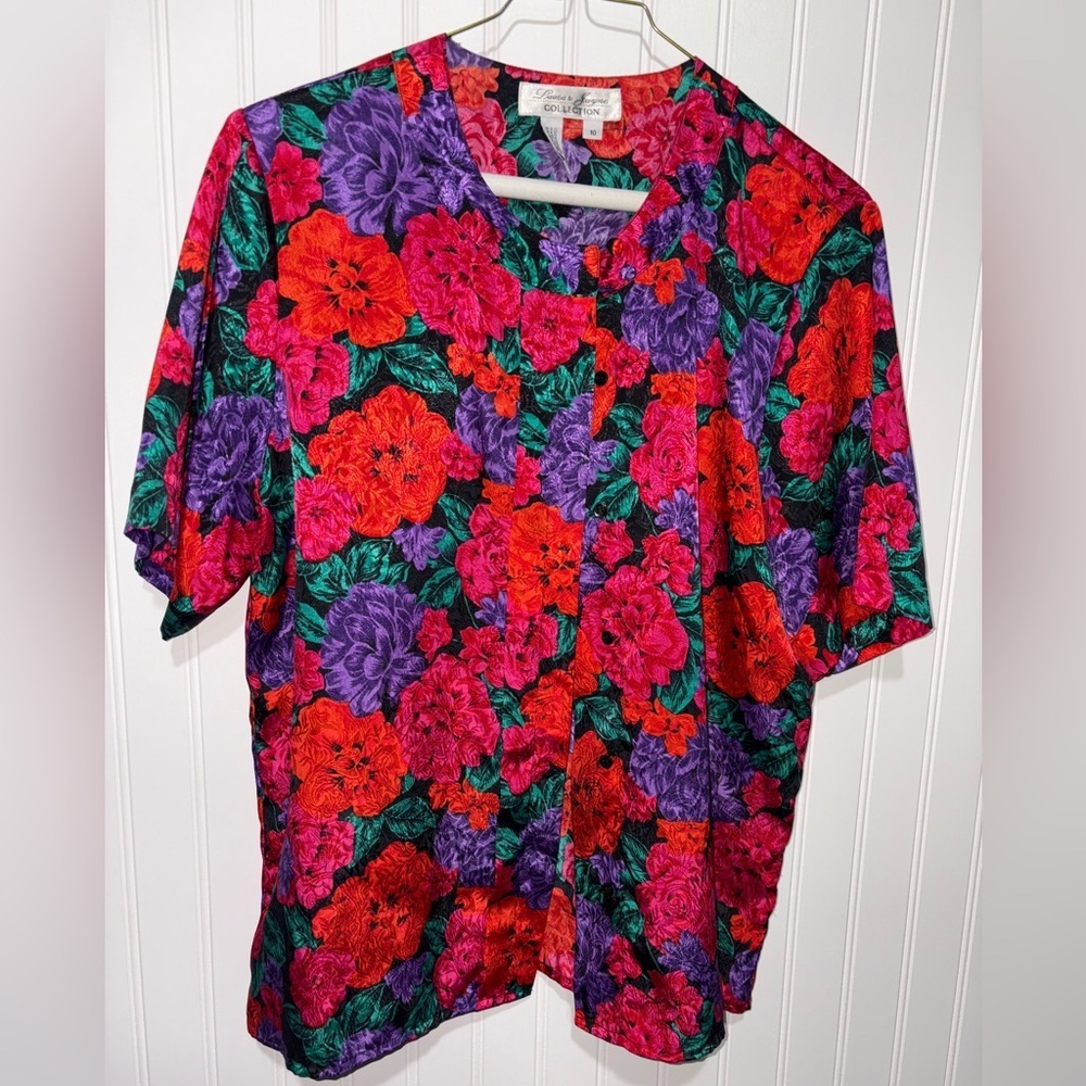 Vintage Laura & Jayne 80s Blouse| Size 10